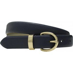 NWT Mossimo Belt With Gold Buckle Navy Medium